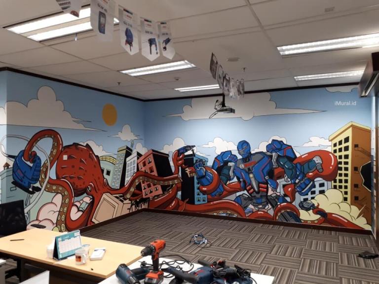 Karya mural Market Mural